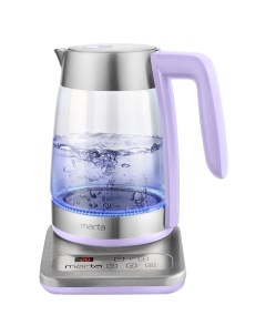 Чайник электрический MT 4555 1 8 л прозрачный серебристый фиолетовый Марта