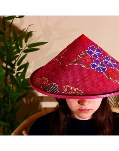 Бамбуковая шляпа 38 см розовая Nobrand