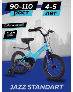 Велосипед детский двухколесный JAZZ Стандарт 14 2024 Мятный Z MSC J1434 Maxiscoo