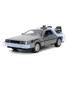 Машинка Назад в будущее ДеЛориан Back to the Future DeLorean свет 20х6 5 см Jada toys