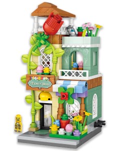 Конструктор mini Цветочный магазин 378 дет 1633 Flower shop Street mini Series Loz