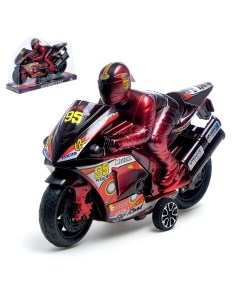 Мотоцикл инерционный Спортбайк с гонщиком цвет МИКС Nobrand