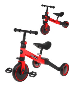 Беговел велосипед трансформер детский 2 в 1 SuperJoy красный Moby kids