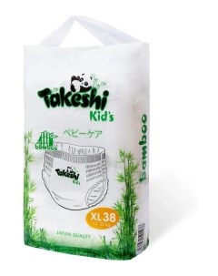 Подгузники трусики для детей бамбуковые XL 12 22 кг 38 шт Takeshi kid's