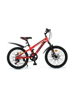 Велосипед детский 20D 908 красный рост 120 140 см 7 10 л Veltory