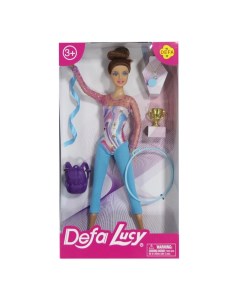 Кукла Гимнастка аксесс 28 см голубой Defa lucy