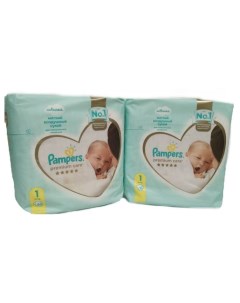Подгузники для новорожденных Premium Care Newborn 2 5 кг 40 шт Pampers