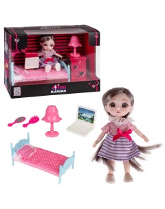 Игровой набор Alisa Kawaii min Спальня Кукла 15 2 см в кор 27х19х11 см 1toy