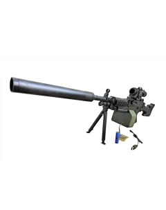 Игрушечный пулемет M249 автоматический оптичекий прицел пульки орбиз черный Matreshka