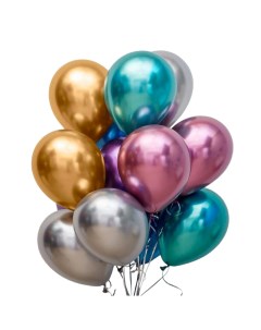 Воздушные шарики Happy набор из 30 шт JYQQ23121101nons хромированные микс цветов Zdk