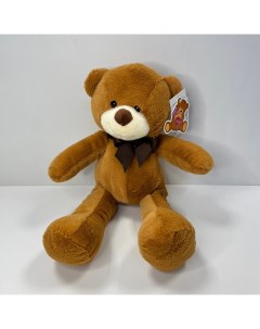 Mягкая игрушка Медведь плюшевый с коричневым бантом 24 см Oktoys