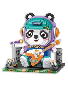 Конструктор Панда музыкант 1060 деталей NO 8120 Panda musician Micro Block Loz
