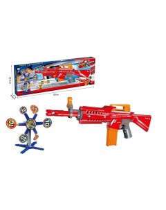 Набор Автомат игрушка с мишенью стреляющий мягкими снарядами 20 снарядов Jun toys