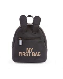 Рюкзак детский для девочек MY FIRST BAG черный золотой Childhome