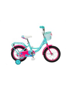 Велосипед детский STAR 702 14 90 110см бирюзовый с розовым Nobrand