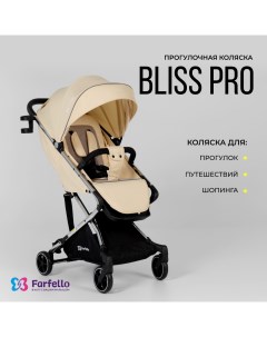 Коляска детская Bliss Pro прогулочная кремовый 6м Farfello