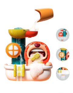 Игрушка для купания в ванной водопад с животными мыльные пузыри на присосках Starfriend