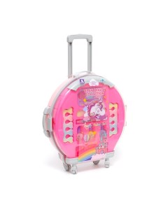 Набор косметики для девочки Чемодан на колёсах 9695413 розовый с накладными ногтями Nobrand