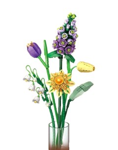 Конструктор mini Вечный цветок для тебя весенний букет 534 детали 1672 Loz