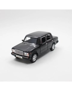 Коллекционный металлический автомобиль Жигули ВАЗ 2107 1 24 20 см 2201A черный Msn toys