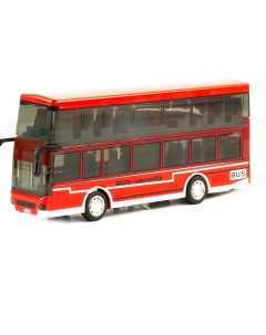 Автобус металлический инерционный свет музыка 20 см YD6632A 1 48 Красный Msn toys