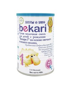 Смесь молочная 1 для детей 0 6 мес 400 г Bekari