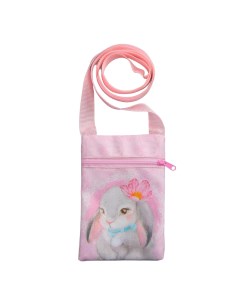 Детский подарочный набор Зайка сумка брошь цвет розовый Nazamok