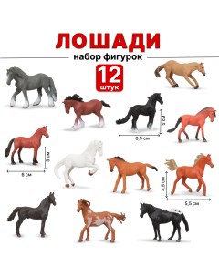Игровой набор Лошади TBS076 1 12 фигурок Tongde