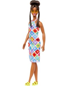 Кукла серия Fashionistas Модница в ярком платье и солнцезащитными очками Barbie