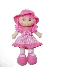 Мягкая игрушка Кукла 57920 46см цвет розовый Tongde