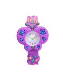 Часы наручные детские Бабочка ремешок силикон l 21 см Nobrand