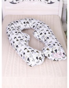 Подушка для беременных анатомическая Funny Cats белая 145x70 Мастерская снов