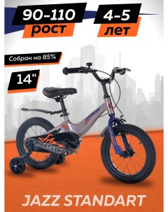 Велосипед детский двухколесный JAZZ Стандарт 14 2024 Серый Жемчуг Z MSC J1435 Maxiscoo