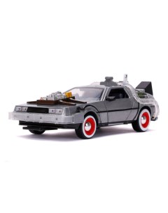 Машинка Назад в будущее ДеЛориан Back to the Future DeLorean свет металл 20х7 см Jada toys