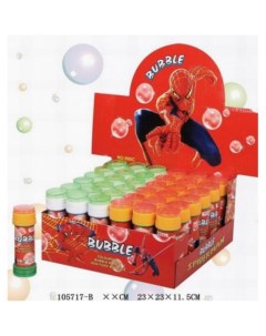 Мыльные пузыри Человек паук в упаковке 36 шт цвета разные 23х11х23см Bubbles