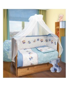 Комплект детского постельного белья Ласковое лето голубой Soni kids