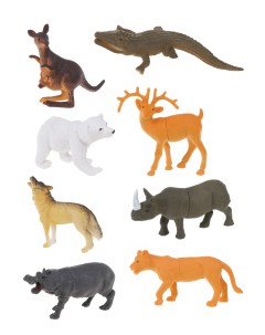 Игровой набор животных Jungle animal 2A008 2 8 5 см 8 шт Shantou gepai