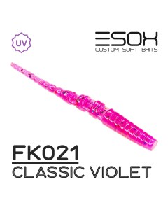 Силиконовая приманка Ivastick 50 мм цвет FK021 Classic Violet 10 шт Esox