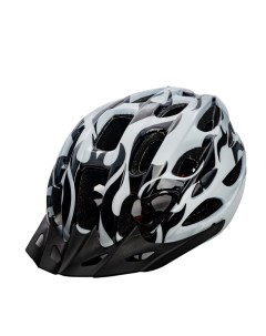 Защитный велосипедный шлем FSD HL003 in mold L 54 61 см чёрно белый Stels