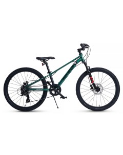 Подростковый велосипед 7Bike Disc 24 2024 Зеленый 24 Maxiscoo