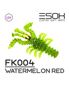 Силиконовая приманка Musya 35 мм цвет FK004 Watermelon Red 9 шт Esox