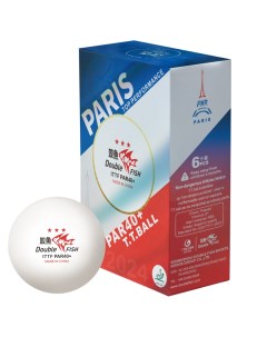 Мячи для нтенниса 3 DF Par 40 Plastic ABS x6 White Double fish