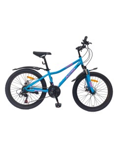 Велосипед подростковый Q 245 D 24 рама 13 2024 года светло синий розовый Acid