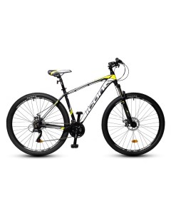 Велосипед Icon рама 21 2023 года черно белый салатовый Хорст