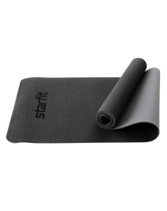 Коврик для йоги и фитнеса FM 201 TPE 183x61x0 4 см черный серый ЦБ 00001689 Starfit