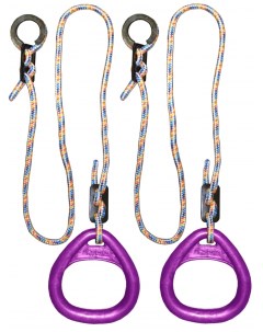 Кольца гимнастические треугольные 2В фиолетовые Maksi-sale