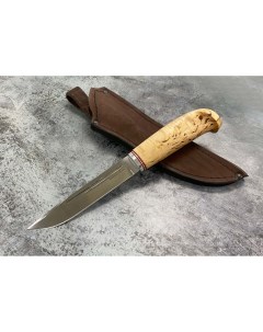Нож Пуукко финский кованая 95х18 стаб карельская береза Петров