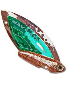 Блесна колеблющаяся WAVE STRIKER 10гр Copper Green Kosadaka
