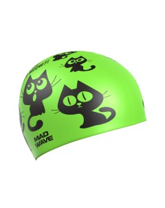 Юниорская силиконовая шапочка CATS one size зеленый Mad wave
