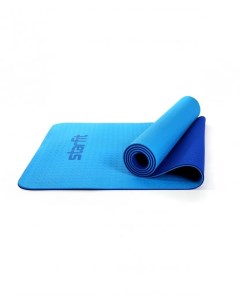 Коврик для йоги и фитнеса Core FM 201 173x61 TPE синий темно синий 0 6 см Starfit